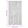 vidaXL Záves proti hmyzu, sivý 100x220 cm, ženilka