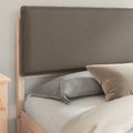 vidaXL Rám postele s čalúneným čelom Sivohnedá 200 x 200 cm