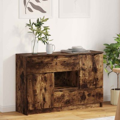 vidaXL Servírovacia skriňa Dymová dub 100 x 30 x 65,6 Kompozitné drevo