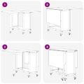 vidaXL Skladací jedálenský stôl s kolieskami 130 x 80 x 76,5 cm
