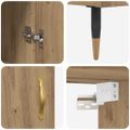 vidaXL Highboard Remeselný dub 69,5 x 34 x 90 cm Kompozitné drevo