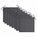 vidaXL Vonkajšie jedálenské stoličky 8 ks s podložkami masívna akácia