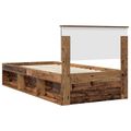 vidaXL Rám postele Staré drevo 75 x 190 cm Kompozitné drevo