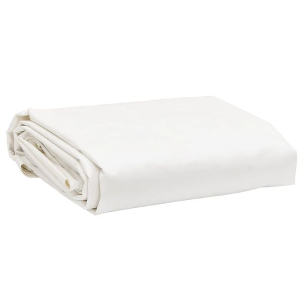 vidaXL Celta biela Ø 4 m 650 g/m²