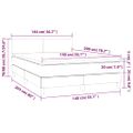 vidaXL Posteľný rám boxsping s matracom ružový 140x200 cm zamat