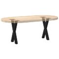 vidaXL Nohy konferenčného stolíka v tvare X, 2 ks, čierne, 38 x (42-43) cm, oceľové