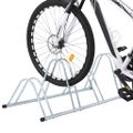 vidaXL Stojan na 4 bicykle podlahový voľne stojaci pozinkovaná oceľ