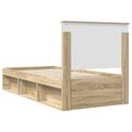 vidaXL Rám postele Sonoma dub 90 x 200 cm Masívne borovicové drevo