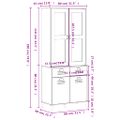 vidaXL Vysoká skrinka VIKEN antracitovosivá 80x40x190 cm borovica