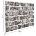 vidaXL Nástenné panely 10 ks 100 x 50 cm Tmavo šedá a biela EPS pena