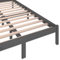 vidaXL Posteľný rám borovicový masív 120x200 cm sivý