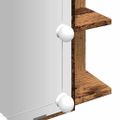 vidaXL Zrkadlová skrinka s LED Old Wood 70x16,5x60 cm