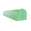 vidaXL Fóliovník s oceľovým rámom zelený 24 m² 12x2x2 m