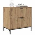 vidaXL Nočný stolík dub artisan 63.5 x 36 x 61 cm Kompozitné drevo
