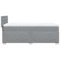 vidaXL Posteľný rám boxsping s matracom bledosivý 90x200 cm látka