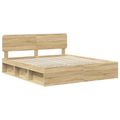 vidaXL Rám postele Sonoma 200 x 200 cm Masívne borovicové drevo