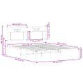 vidaXL Posteľný rám bez matraca dymový dub 140x190 cm kompozitné drevo