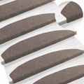 vidaXL Samolepiace schodové rohože 15 ks 80 x 24,5 x 3,5 cm Kávová