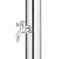 vidaXL Záhradná sprcha so sivým podstavcom 220 cm nehrdzavejúca oceľ