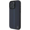 Púzdro Mercedes pre iPhone 16 Pro Max 6,9" MEHMP16X23RURBV Hardcase MB Blue Line Leather MagSafe tmavomodrá