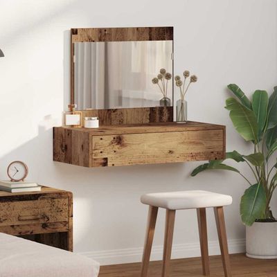 vidaXL Toaletný stolík Hnedá 83 x 40 x 70 cm Kompozitné drevo