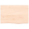 vidaXL Nástenná polica 60x40x(2-6) cm neošetrený dubový masív