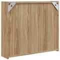 vidaXL Zrkadlová skrinka do kúpeľne s LED svetlom dubová 60x13x52 cm