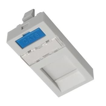 Solarix - modul French style 22,5 x 45mm pre 1 keystone priamy biely