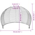 vidaXL Tienidlo na stropnú lampu Ø36x26 cm železo a papier