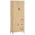 vidaXL Vysoká skrinka dub sonoma 69,5x34x180 cm spracované drevo