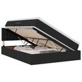 vidaXL Postel s úložným prostorem a matrací Čierna 140 x 190 cm Zamat