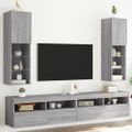 vidaXL TV skrinky s LED svetlami 2 ks sivé sonoma 30,5x30x102 cm