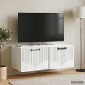 vidaXL Nástenná TV skrinka Biela 78,5 x 41 x 30 cm Kompozitné drevo