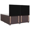 vidaXL Posteľ boxspring s matracom Tmavohnedá 200 x 200 cm Látka