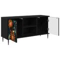 vidaXL TV skrinka LOCHEM 102 x 33 x 51 cm Čierny dub Kompozitné drevo