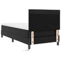 vidaXL Posteľ s pružinovým rámom Čierna 90 x 190 cm Umelá koža