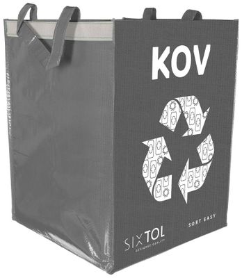 Taška na triedený odpad SORT EASY METAL, 30x30x40 cm, 36 l SIXTOL