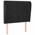 vidaXL Čelo postele so záhybmi čierne 83x23x118/128 cm zamat