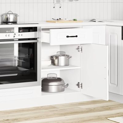 vidaXL Kuchynská spodná skrinka Kalmar, biela, kompozitné drevo