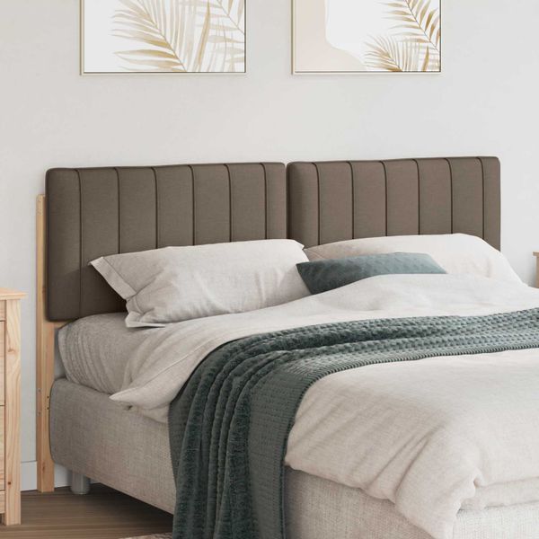 vidaXL Čalúnené čelo postele s čelnou doskou Hnedá a taupe 150 cm