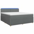 vidaXL Posteľ boxspring s matracom Tmavosivá 140 x 200 cm Látka