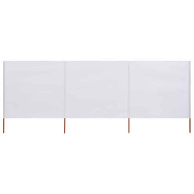 vidaXL 3-panelová zábrana proti vetru látková 400x80 cm piesková a biela