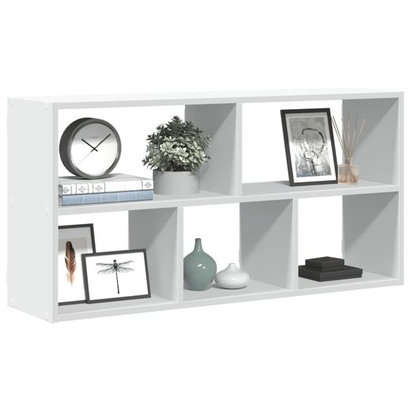 vidaXL Nástenná polica biela 100x25x50 cm kompozitné drevo