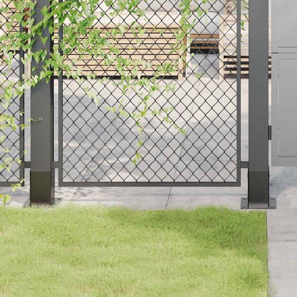 vidaXL podstavce stĺpikov štvorcové 12 ks Antracit 91x91 mm