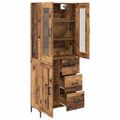 vidaXL Highboard 2 ks Staré drevo 69,5 x 34 x 180 cm Kompozitné drevo