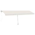 vidaXL Samostatne stojaca automatická markíza 600x300 cm krémová