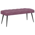 vidaXL Lavica s gombíkovým prešívaním Fialová 110 x 40 x 46 cm Zamat
