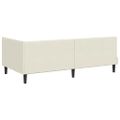 vidaXL Rohový rám postele s čelnou doskou Krémová 90 cm x 190 cm Zamat