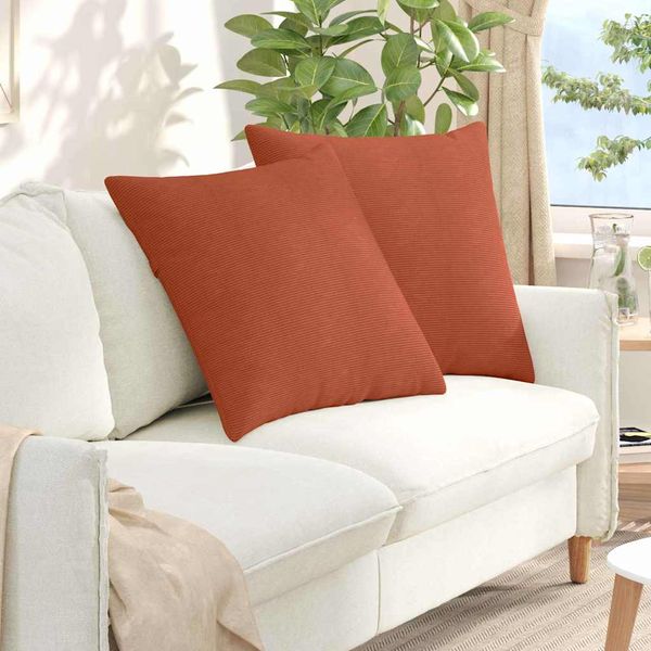 vidaXL Vankúše na pohovku 2 pcs Červenooranžová 80 x 80 cm