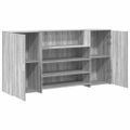 vidaXL Recepčný stôl sivý dub sonoma 200x50x103,5 cm kompozitné drevo